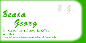 beata georg business card